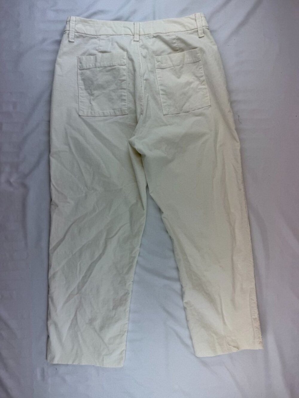 Frank & Eileen Pants Kinsale Straight Crop Light Micro Corduroy OFF WHITE 8 - Picture 3 of 8